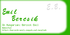 emil bercsik business card